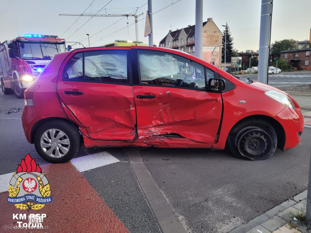Wypadek na skrzyżowaniu Bema z Szosą Chełmińską