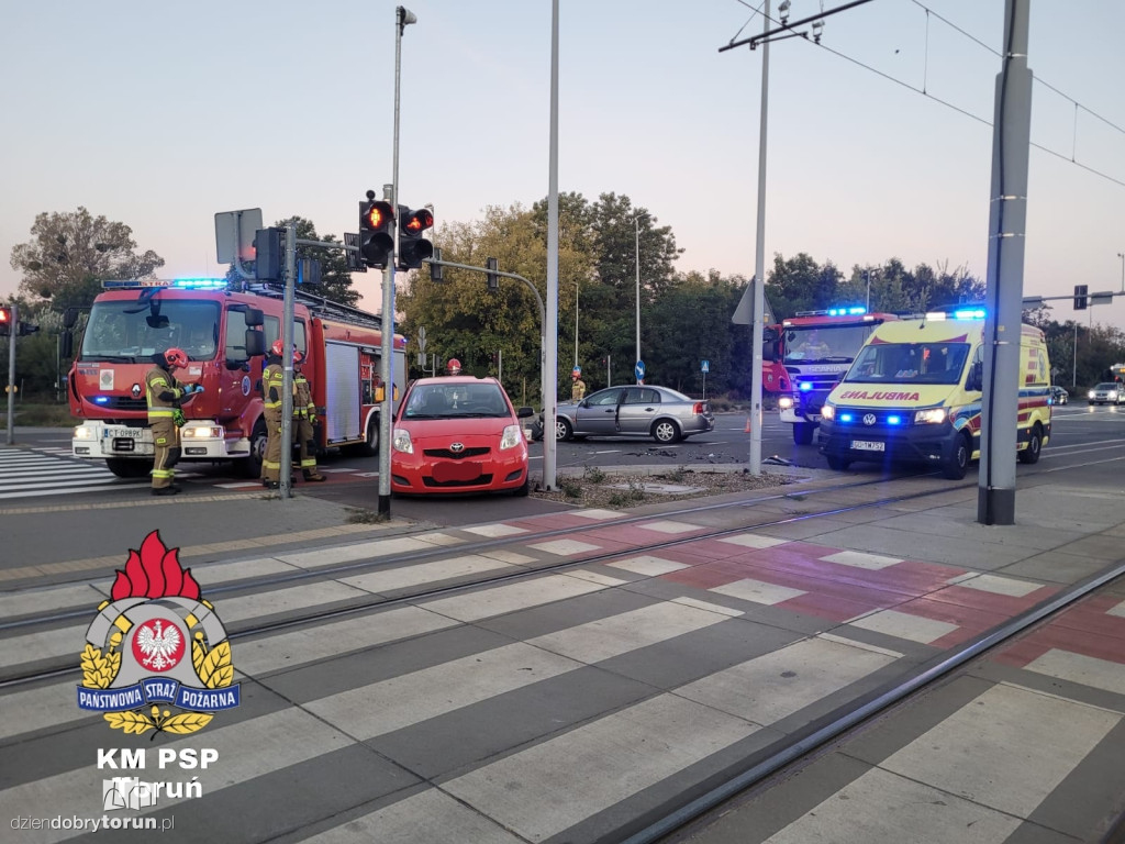 Wypadek na skrzyżowaniu Bema z Szosą Chełmińską