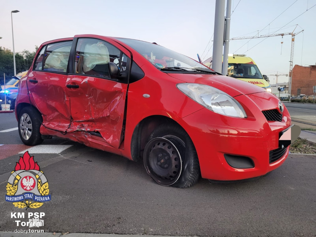 Wypadek na skrzyżowaniu Bema z Szosą Chełmińską