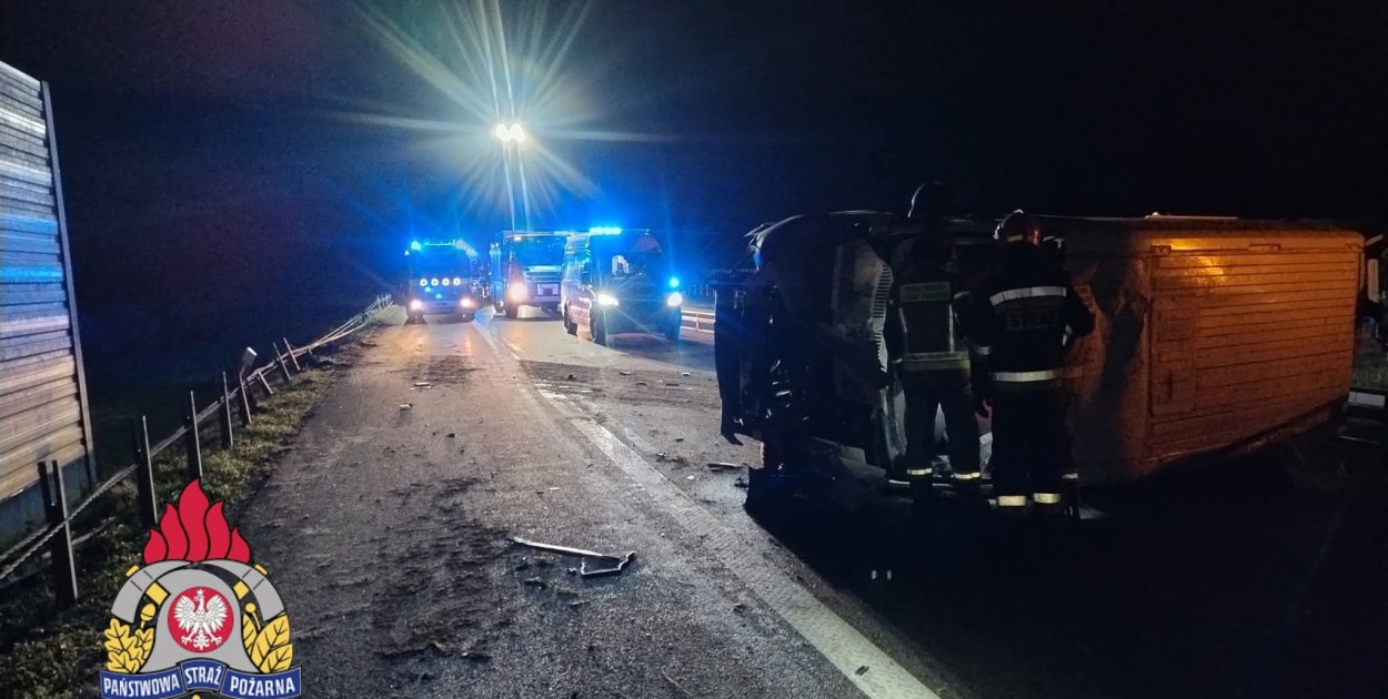 Wypadek na A1 pod Lubiczem