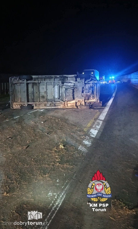 Wypadek na A1 pod Lubiczem