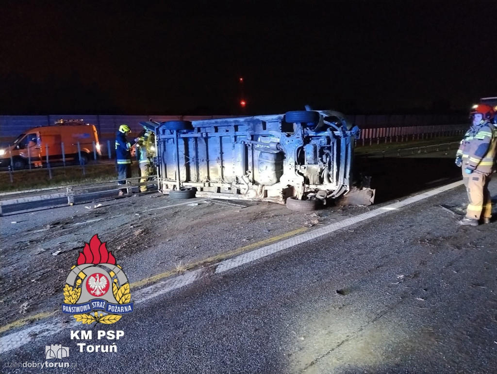 Wypadek na A1 pod Lubiczem