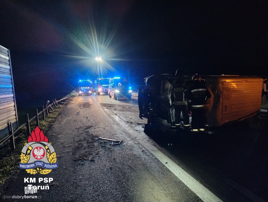 Wypadek na A1 pod Lubiczem