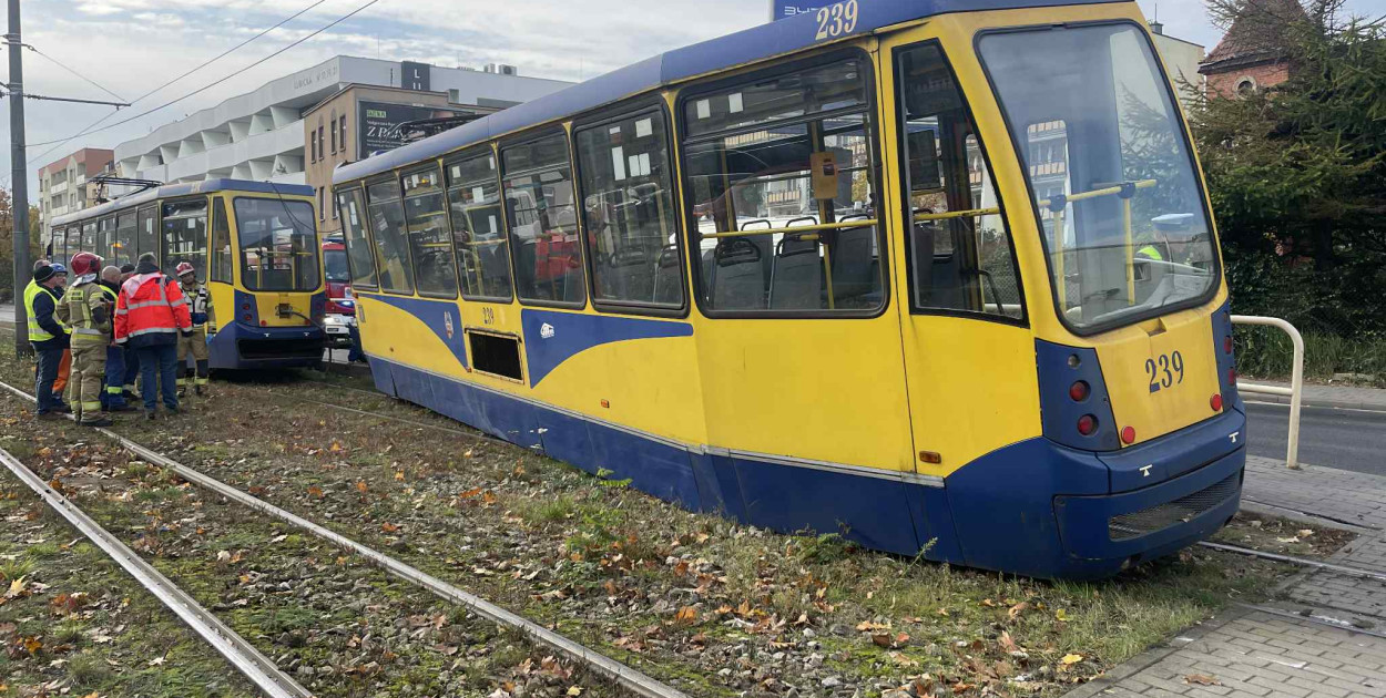Wykolejenie tramwaju na Lubickiej