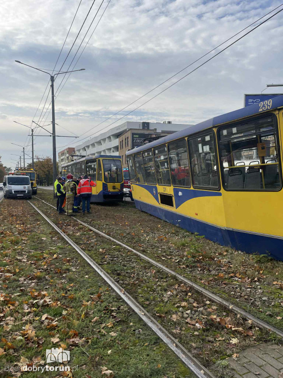Wykolejenie tramwaju na Lubickiej