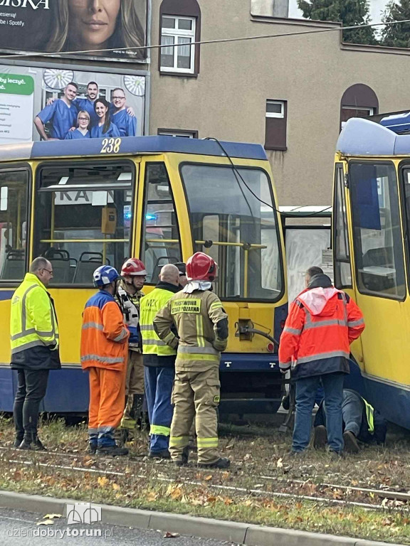 Wykolejenie tramwaju na Lubickiej