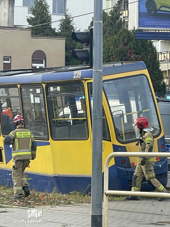 Wykolejenie tramwaju na Lubickiej