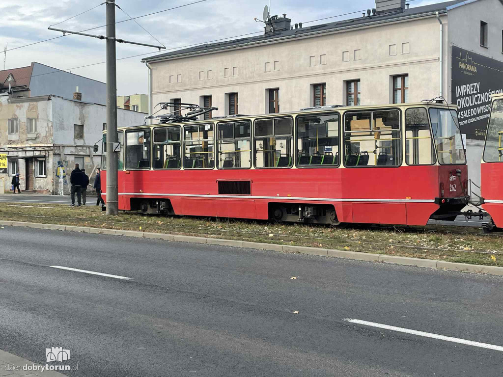 Wykolejenie tramwaju na Lubickiej