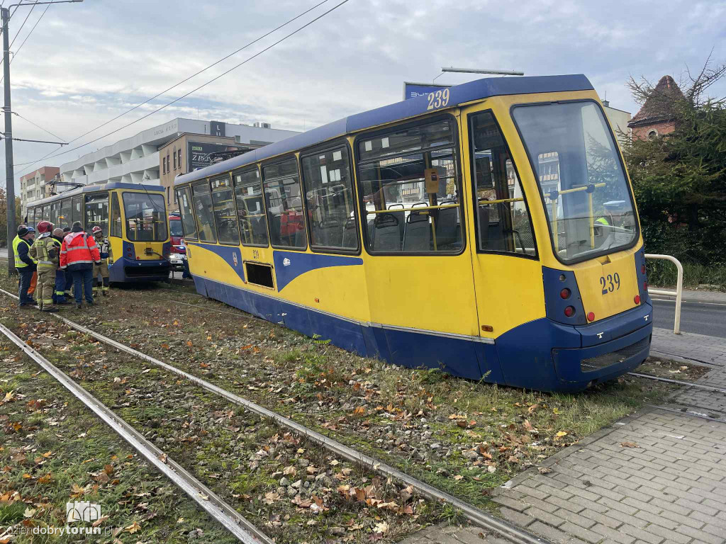 Wykolejenie tramwaju na Lubickiej