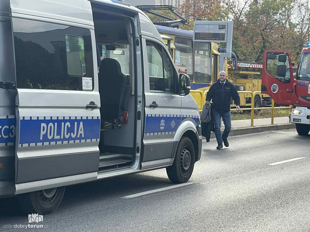 Wykolejenie tramwaju na Lubickiej