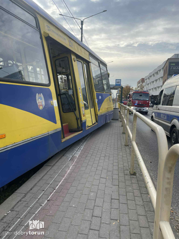 Wykolejenie tramwaju na Lubickiej