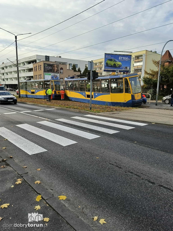 Wykolejenie tramwaju na Lubickiej