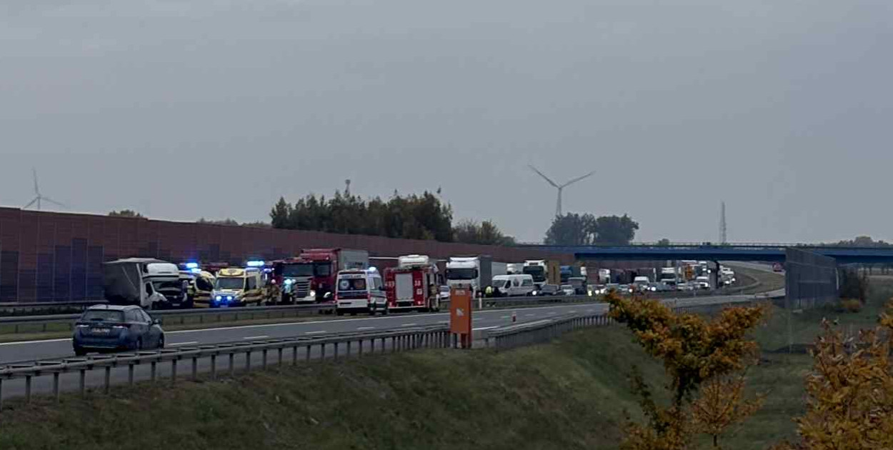 Wypadek na A1 pod Ciechocinkiem