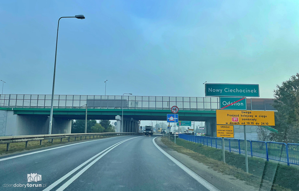 Prace na przejeździe kolejowym na DK91