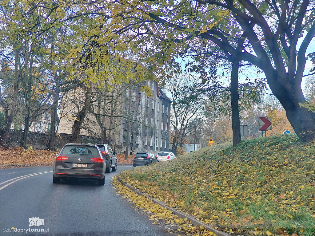 Korki na lewobrzeżu w Toruniu