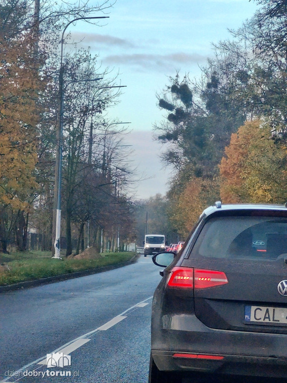 Korki na lewobrzeżu w Toruniu