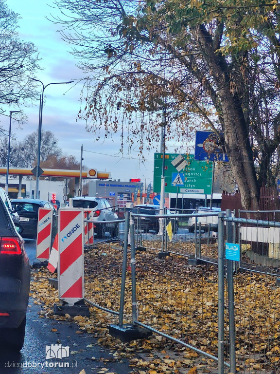 Korki na lewobrzeżu w Toruniu