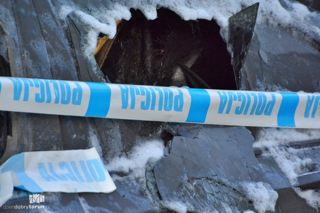 Pożar na ul. Chrobrego w Toruniu