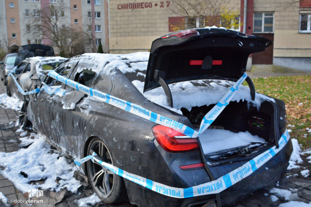 Pożar na ul. Chrobrego w Toruniu