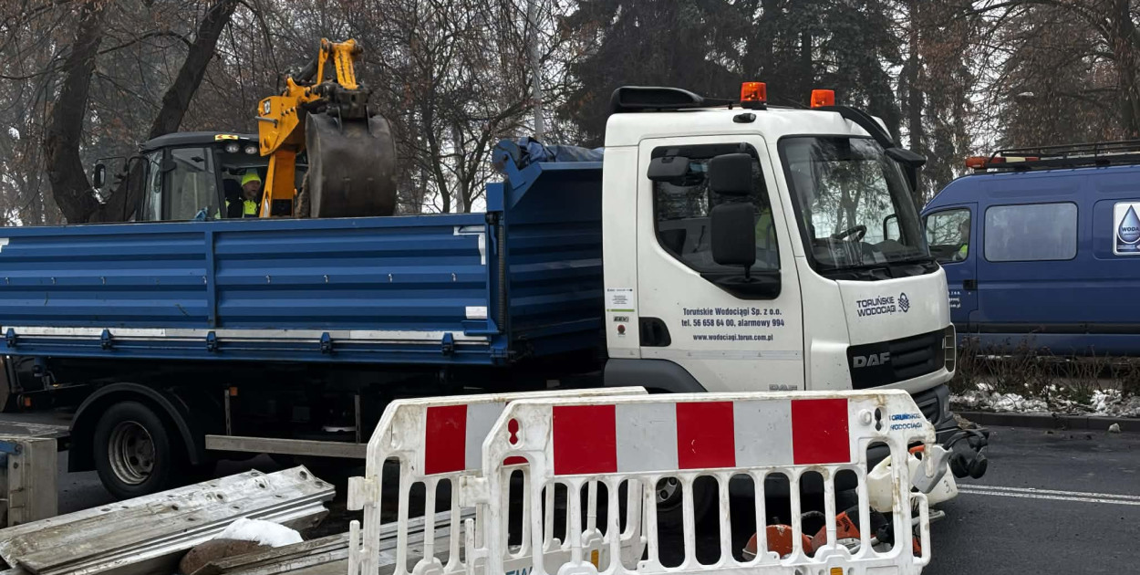 Naprawa wodociągu na Poznańskiej