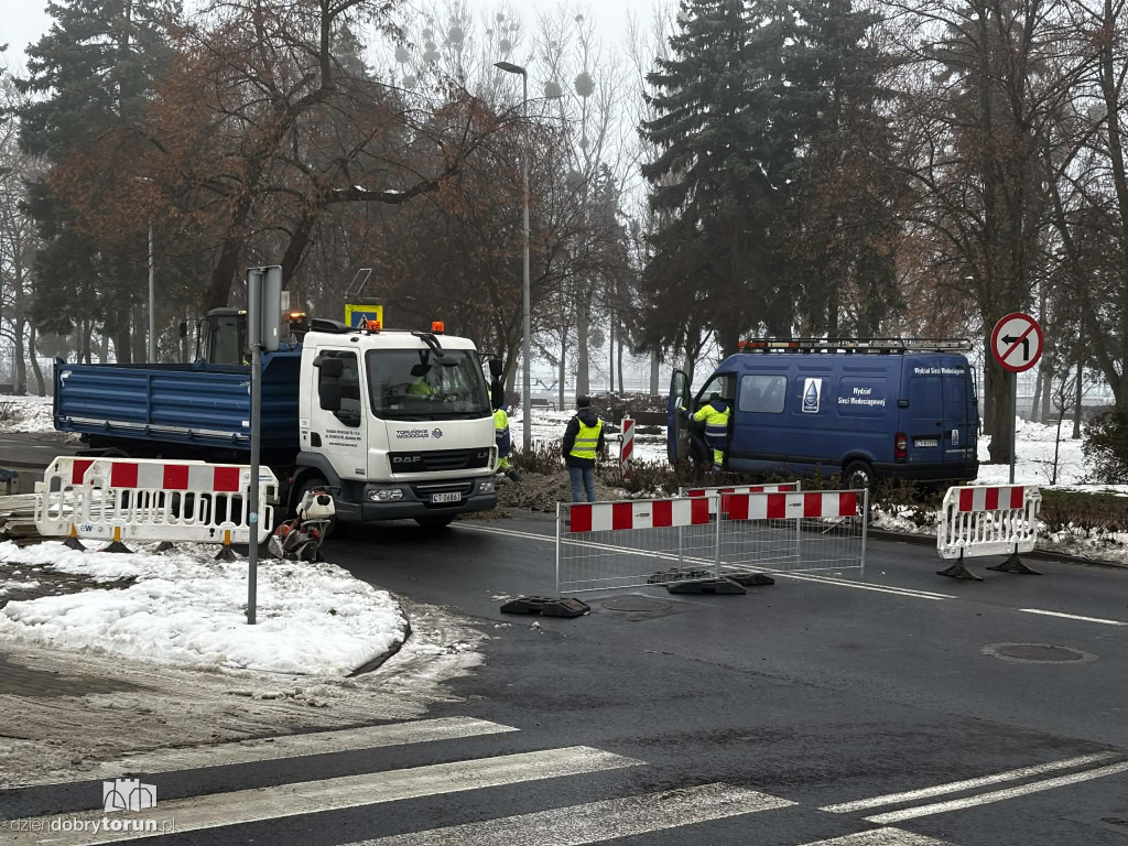 Naprawa wodociągu na Poznańskiej