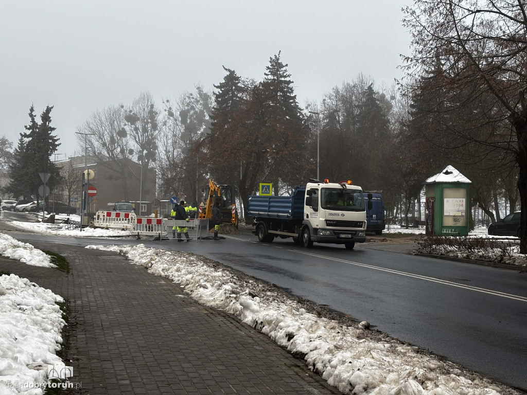 Naprawa wodociągu na Poznańskiej