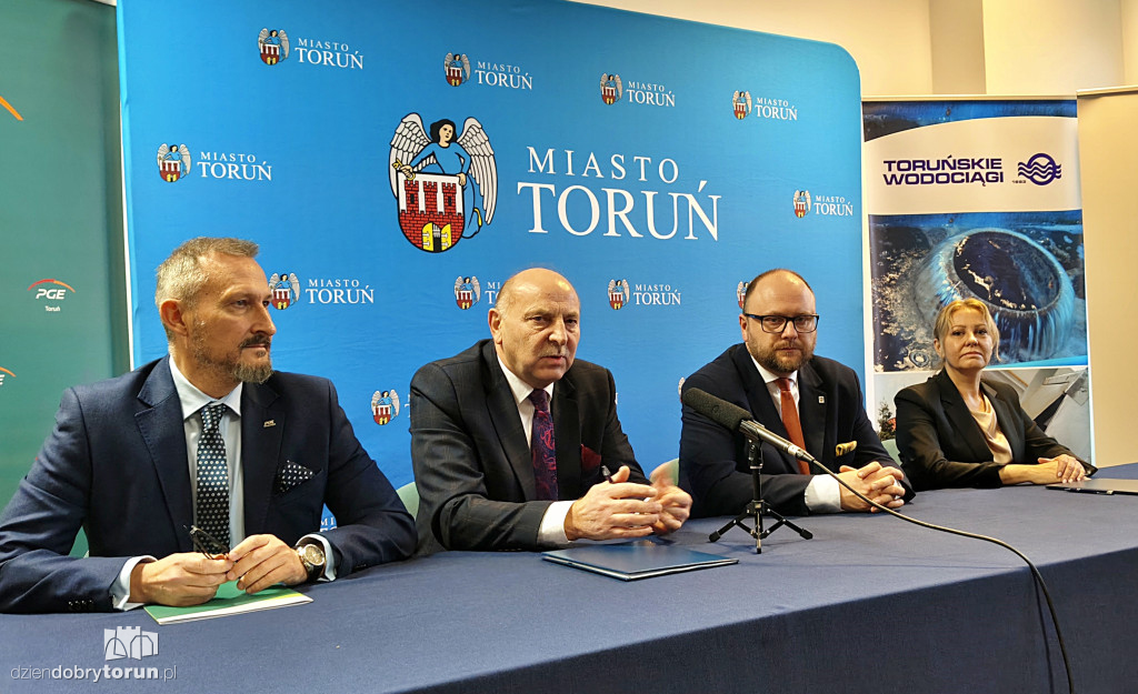 Konferencja prasowa w oczyszczalni ścieków