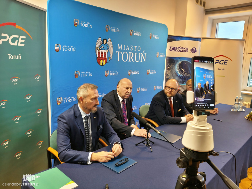 Konferencja prasowa w oczyszczalni ścieków