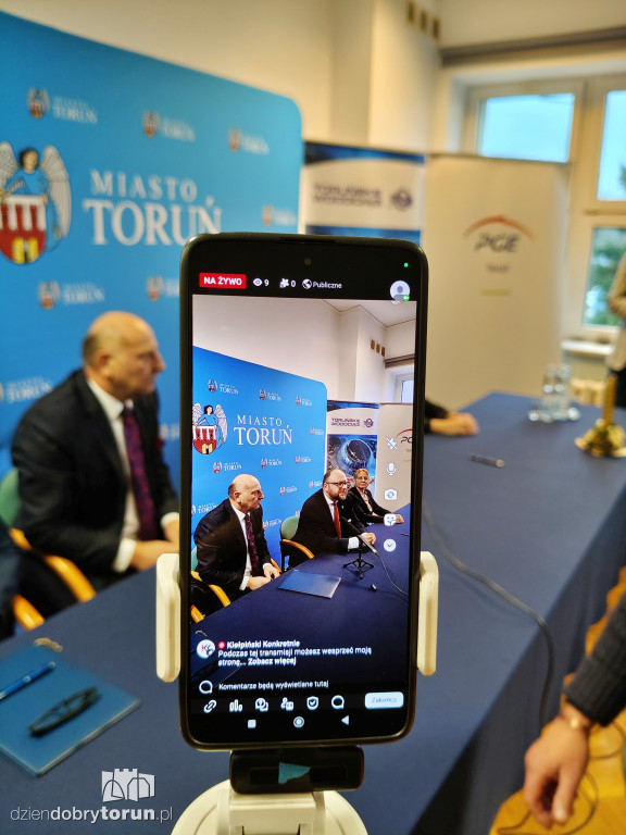 Konferencja prasowa w oczyszczalni ścieków