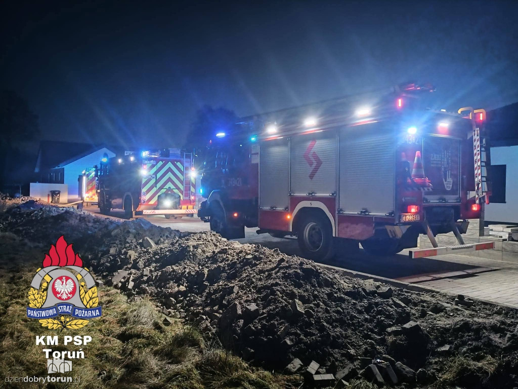 Pożar sauny zewnętrznej