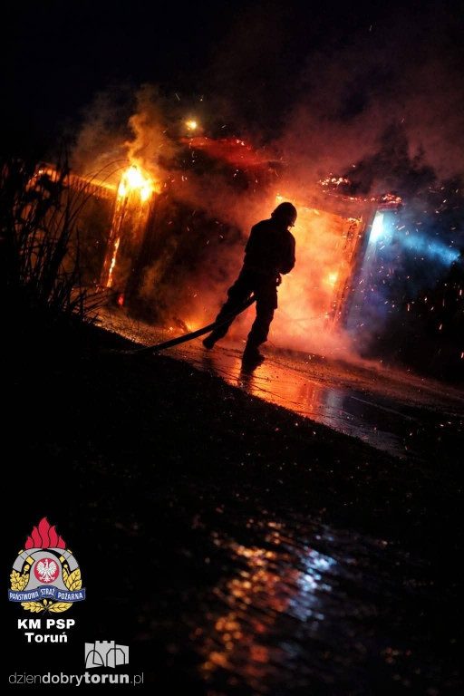 Pożar sauny zewnętrznej