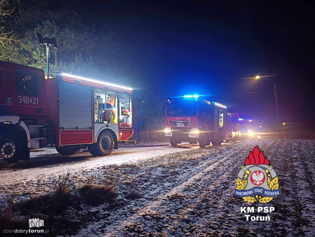 Pożar w powiecie toruńskim