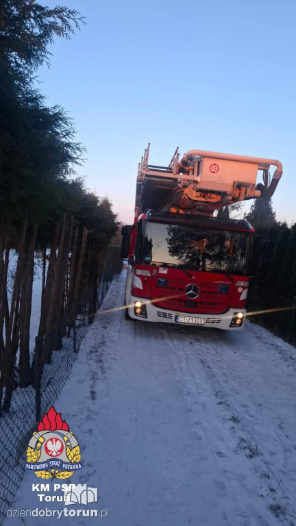 Pożar domku letniskowego w Rogówku