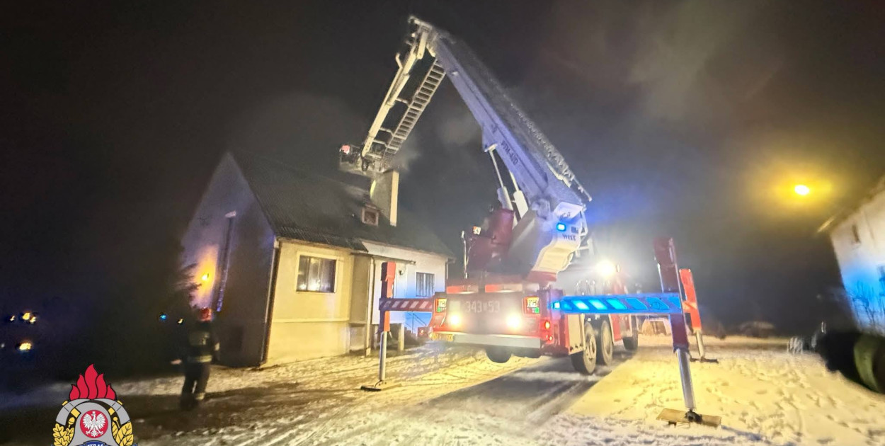 Pożar sadzy w kominie