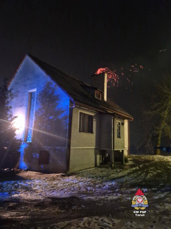 Pożar sadzy w kominie