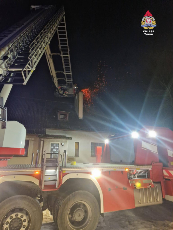 Pożar sadzy w kominie