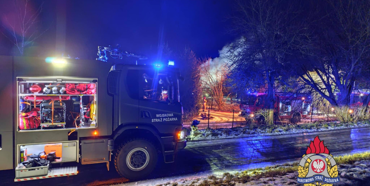 Pożar domku letniskowego