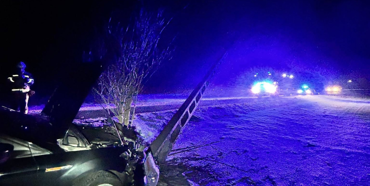 Wypadek w Zakrzewku niedaleko Torunia