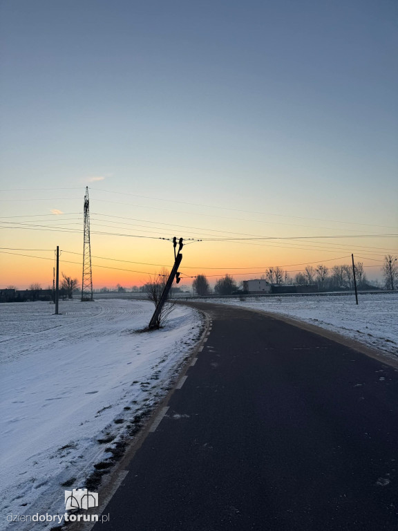 Wypadek w Zakrzewku niedaleko Torunia