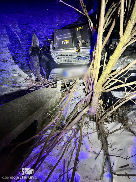 Wypadek w Zakrzewku niedaleko Torunia