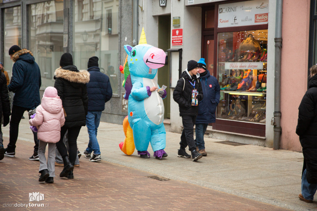 34. Finał WOŚP - wolontariusze na ulicach Torunia