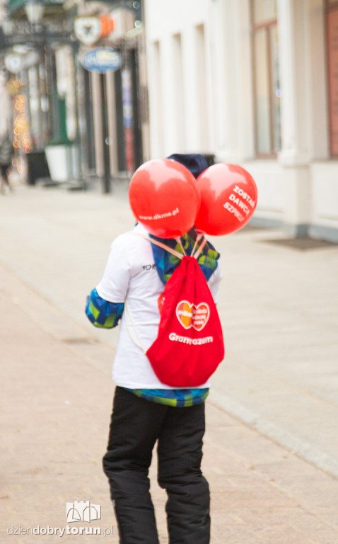 34. Finał WOŚP - wolontariusze na ulicach Torunia