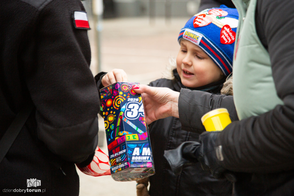 34. Finał WOŚP - wolontariusze na ulicach Torunia
