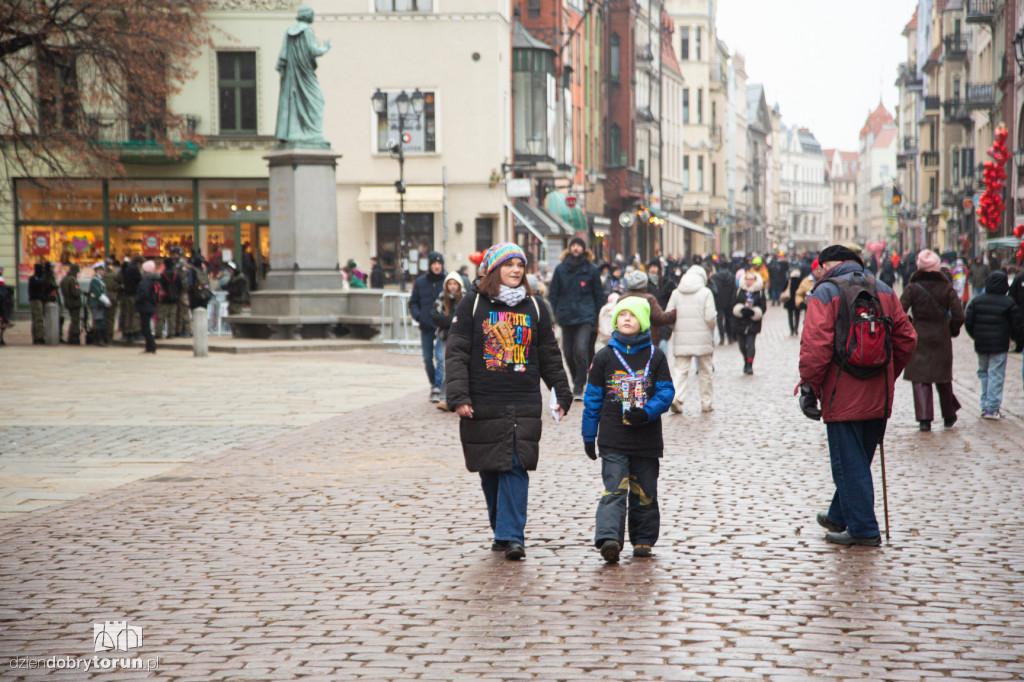 34. Finał WOŚP - wolontariusze na ulicach Torunia