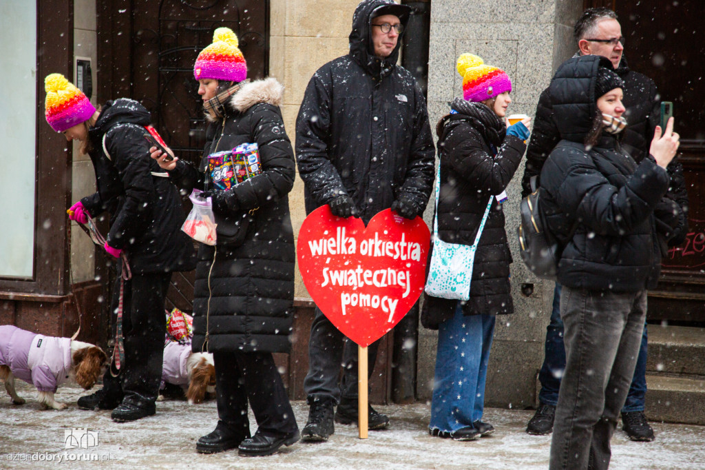 34. Finał WOŚP - wolontariusze na ulicach Torunia