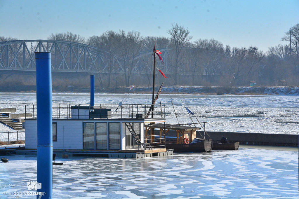 Wisła w Toruniu zamarza