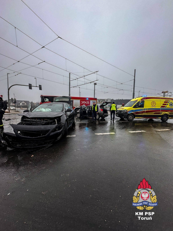 Wypadek na skrzyżowaniu Polnej i Ugory