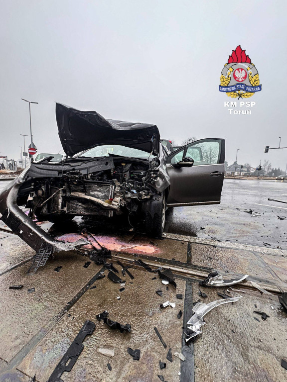 Wypadek na skrzyżowaniu Polnej i Ugory