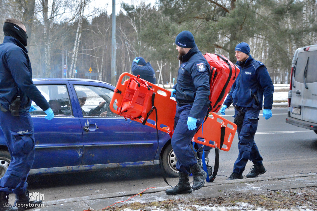 Ćwiczenia służb przy Rondzie Olimpijczyków