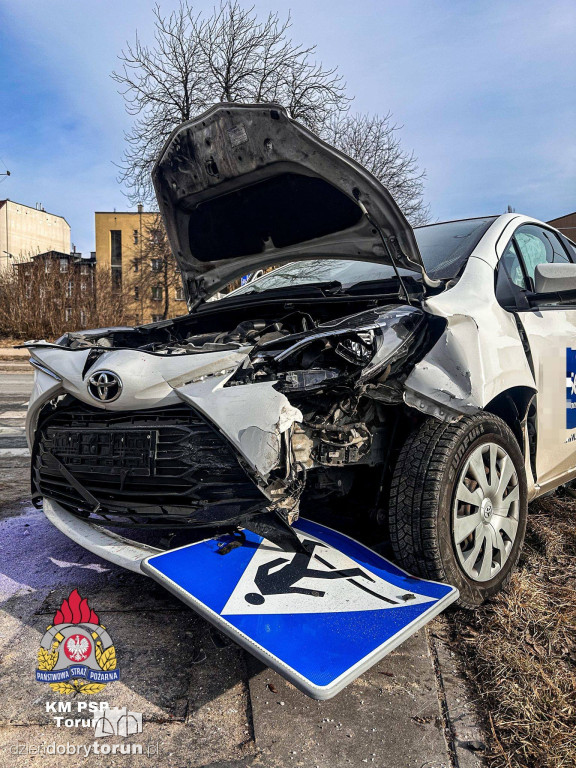 Kolizja na skrzyżowaniu Grudziądzkiej i Podgórnej